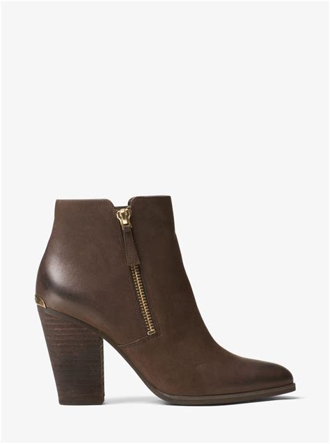 michael michael kors denver leather ankle boot